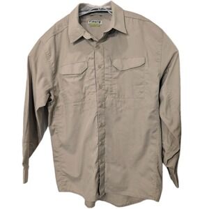 First Tactical Shirt Mens Large XL Reg Beige Khaki‎ Defender Embroidered Logo*